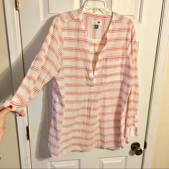 Old Navy Tops - Old Navy Extra Long Striped Blouse